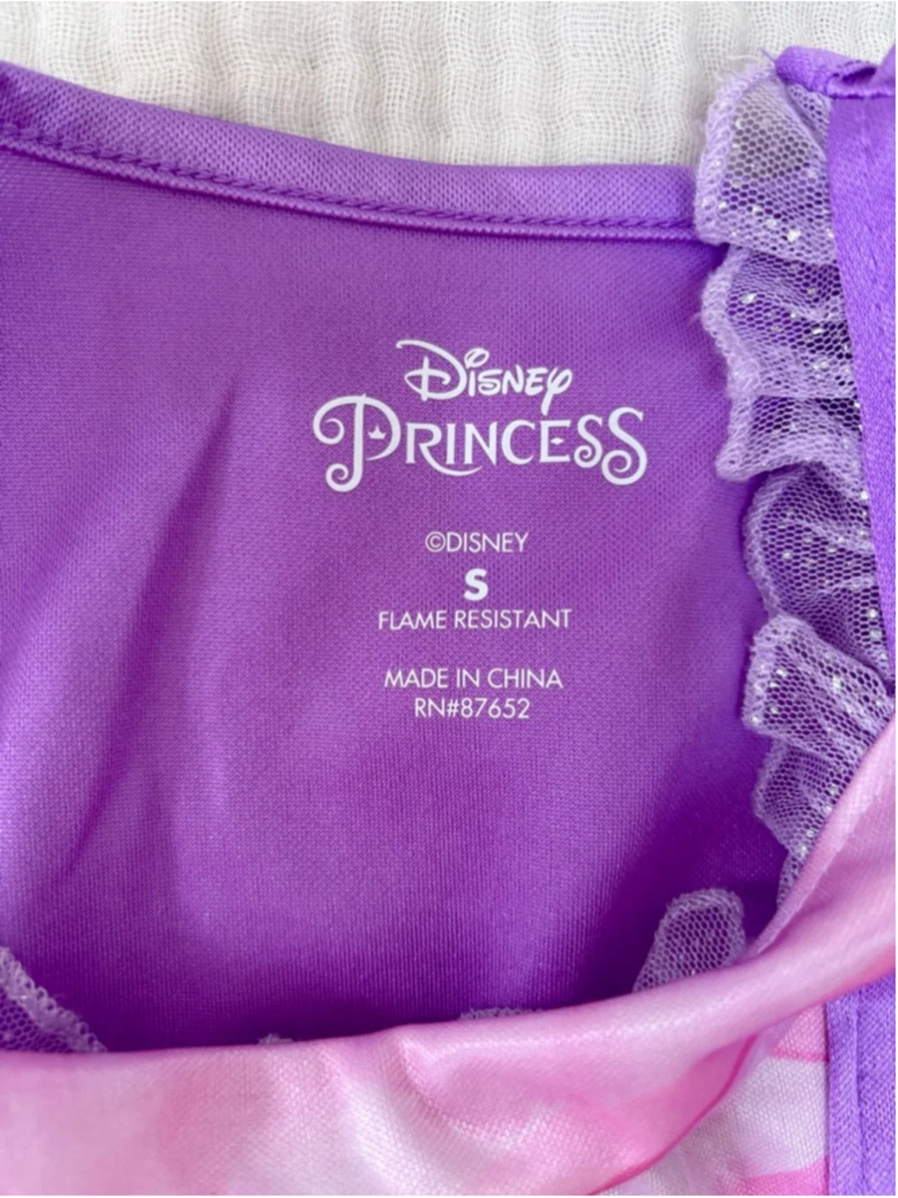 Girls Disney Princess Nightgown S Purple Pink Rapunzel - Picture 3 of 8